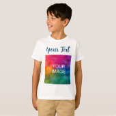 Custom Upload Afbeelding Fototekst Kinder Boys Scr T-shirt (Voorkant volledig)