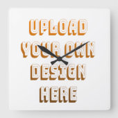 Custom Upload Design Product Vierkante Klok (Voorkant)