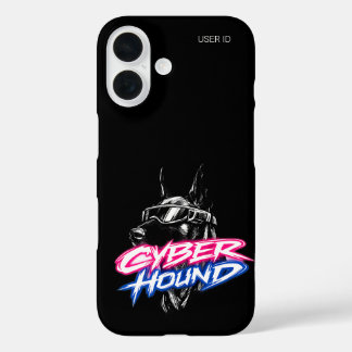 Custom User ID Cyber Hound Doberman iPhone 16 Case