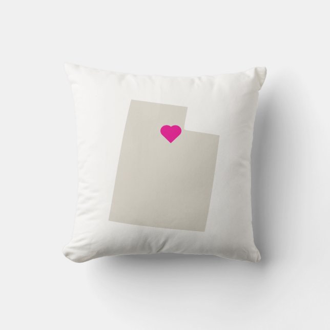 Custom Utah State Love Reversible Pillow Kussen (Voorkant)