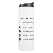 Custom Uw Bedrijf Info Business Thermische Tumbler Thermosbeker (Gedraaid links)