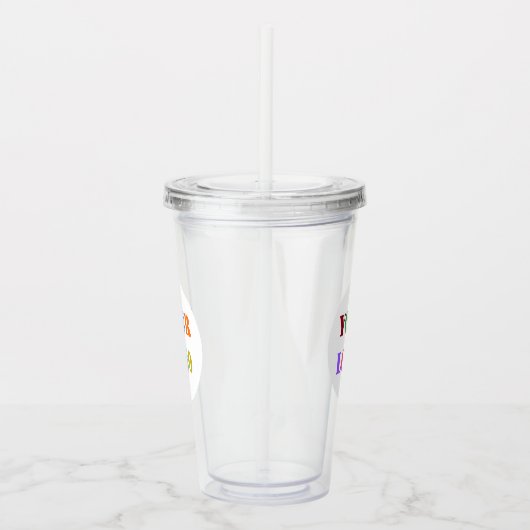 Custom Uw Bedrijf Logo Acryl Tumbler Acryl Drinkbeker (Rechts)