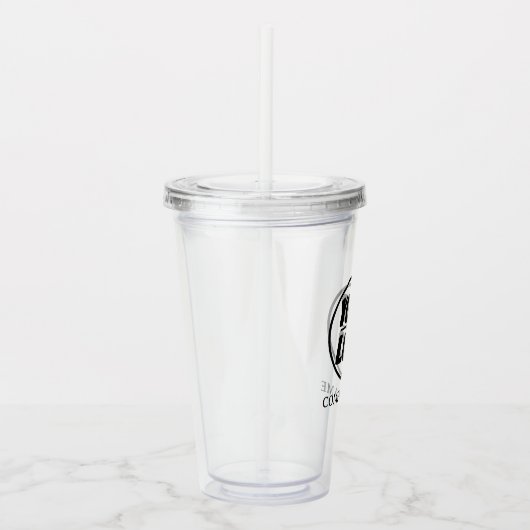 Custom Uw bedrijf Logo | Elegant Acryl Drinkbeker (Rechts)