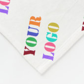 Custom Uw Bedrijf Logo Fleece Deken (Hoek)