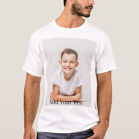 Custom. Uw foto en tekst toevoegen T-shirt (Voorkant)