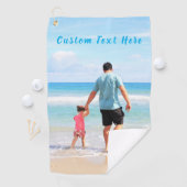 Custom Uw Foto Golf Handdoek Papa Gift met Tekst (Insitu)