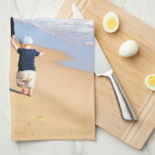 Custom Uw Foto Keukenhanddoek met Tekst (Quarter Fold)