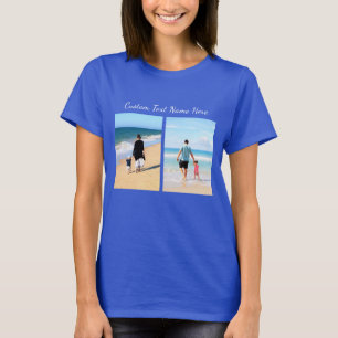 Custom Uw Fotocollage T-shirt met Tekst