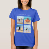 Custom Uw Fotocollage T-shirt met Tekstnaam (Voorkant)