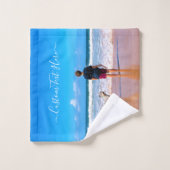 Custom Uw Huisdieren Foto Badhanddoeken met Tekst Bad Handdoek (Wasdoekje)