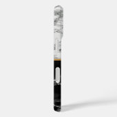 Custom Uw Letter Zwart Wit Marmer iPhone Hoesjes (Achterkant / Rechts)