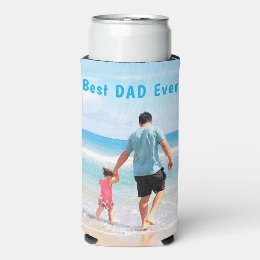 Custom Uw Papa Foto Koelbox - Beste PAPA ooit (Seltzer Voorkant)