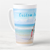 Custom Uw Papa Foto Latte Mok Gift met Tekst (Linkerhoek)