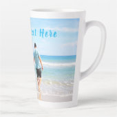 Custom Uw Papa Foto Latte Mok Gift met Tekst (Rechts)