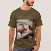 Custom Uw Papa Foto T-Shirt Gift met Tekst (Voorkant)