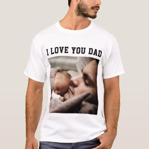 Custom Uw Papa Foto T-Shirt Vaderdag Gift
