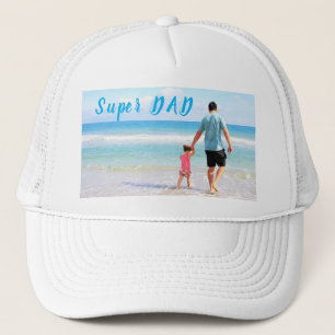 Custom Uw Papa Foto Trucker Hoed Gift Met Tekst Pet