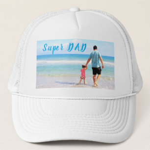 Custom Uw Papa Foto Trucker Hoed Gift Met Tekst Trucker Pet