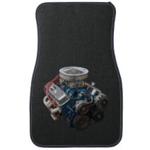 Custom V8 Engine Car Floor Mats