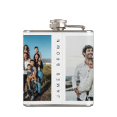 Custom Vaderdag Flask – 2 Fotocollage & Naam Heupfles (Achterkant)