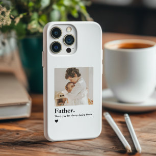 Custom Vaderdag foto   Minimalistisch papa cadeau iPhone 16 Pro Hoesje