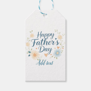 Custom Vaderdag Gift Label met Quote - Elegant Cadeaulabel
