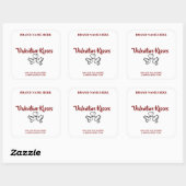 Custom Valentine Candle Labels – Love Birds Design (Vel)
