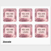Custom Valentine Candle Sticker 'You Are Loved' (Vel)