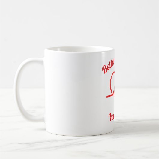 Custom Valentine’s day Heartbeat  Mug Personalized (Gauche)