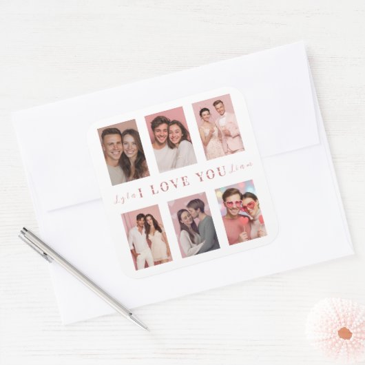 Custom Valentine’s Day Photo Collage Stickers Gift (Envelop)
