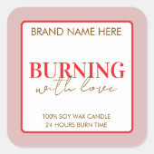 Custom Valentine's Day Candle Label (Voorkant)