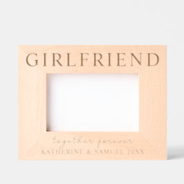 Custom Valentine's Day Girlfriend Name & Date Gegraveerde Lijstjes