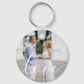 Custom Valentine's Day Photo Love Script Sleutelhanger (Voorkant)