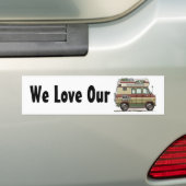Custom Van Camper RV Bumpersticker (Op auto)