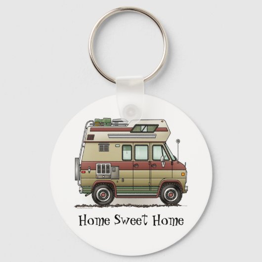 Custom Van Camper RV Sleutelhanger HSH (Voorkant)