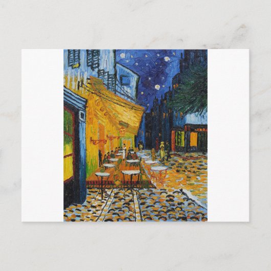Custom Van Gogh Cafe Terrace  Fine Art Briefkaart (Voorkant)