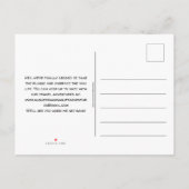 Custom Van Life Camping Aankondiging Briefkaart (Achterkant)