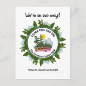 Custom Van Life Camping Aankondiging Briefkaart (Voorkant)