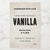 Custom Vanilla Extract Label - VE002_04 Wijn Etiket (Enkel label)