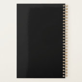 Custom Velvet Black Minimal Planner (Achterkant)