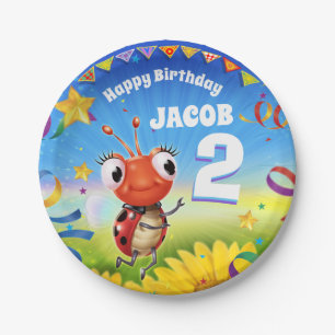 Custom Verjaardag Party bord boy 2 jaar oud