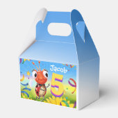 Custom Verjaardag Party box boy 5 yrs Lil’ Ladybug Bedankdoosjes (Voorkant Zijde)