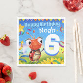 Custom Verjaardag Party papier servet jongen 6 jaa (Insitu)