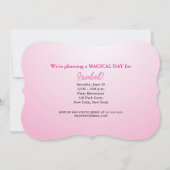 CUSTOM Verjaardag Uitnodiging Roze Prinses (Achterkant)