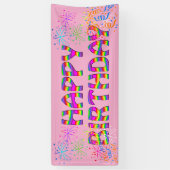 Custom verjaardagsfeestje voor haar spandoek (Verticaal)