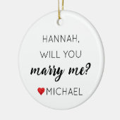 Custom Verloving Gepersonaliseerd Wil je met me tr Keramisch Ornament (Links)