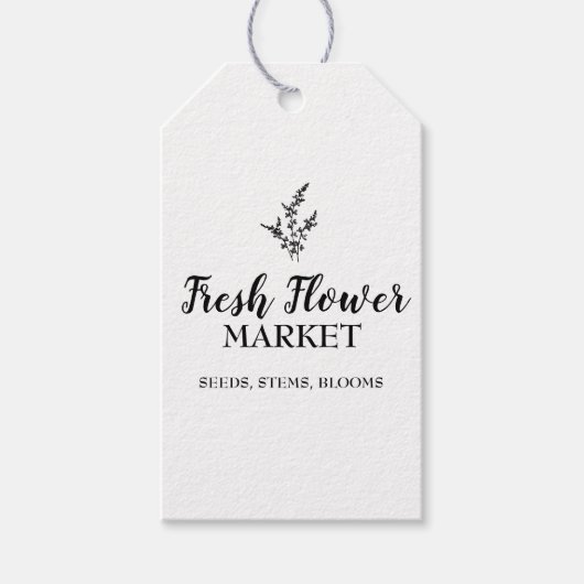 Custom verse bloem markt bloemist cadeaulabel (Voorkant)