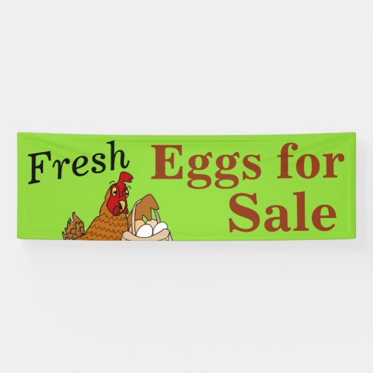 Custom Verse Eieren Te Koop Banner  (Horizontaal)
