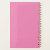 Custom Vet Leuk Roze Rood Chique Modern Bruiloft Planner (Achterkant)