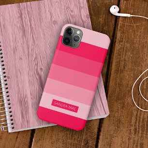 Custom Vet Zomer Rood Blush Roze Art Stripes iPhone 13 Hoesje